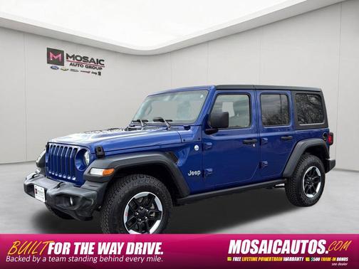 Ocean Blue Metallic Clearcoat 2019 Jeep Wrangler Unlimited Sport