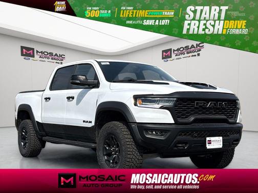 Bright White Clearcoat 2026 RAM 1500 RHO Crew Cab 4x4 5'7' Box