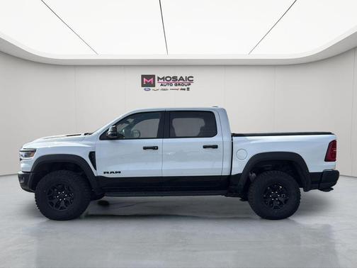 Bright White Clearcoat 2026 RAM 1500 RHO Crew Cab 4x4 5'7' Box