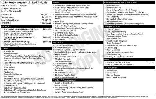 Joose 2026 Jeep Compass Limited