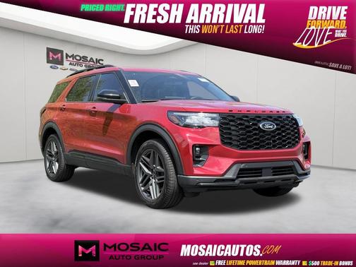 Rapid Red Metallic Tinted Clearcoat 2025 Ford Explorer ST-Line
