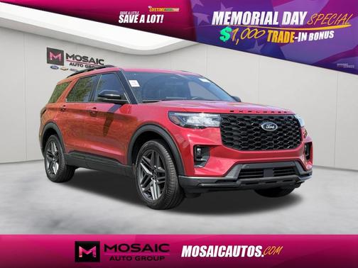 Rapid Red Metallic Tinted Clearcoat 2025 Ford Explorer ST-Line