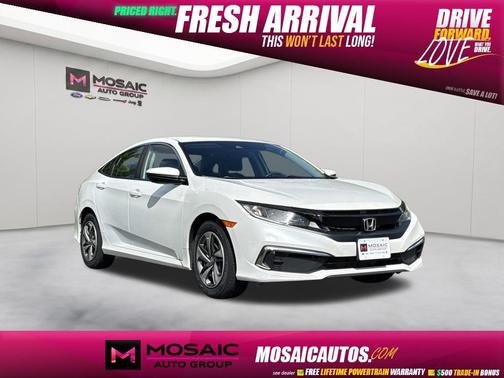 White Orchid Pearl 2019 Honda Civic LX