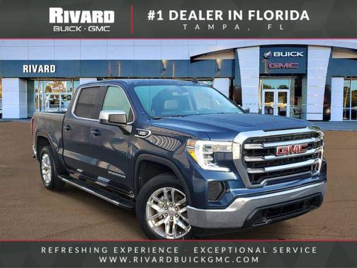 Pacific Blue Metallic 2021 GMC Sierra 1500 SLE