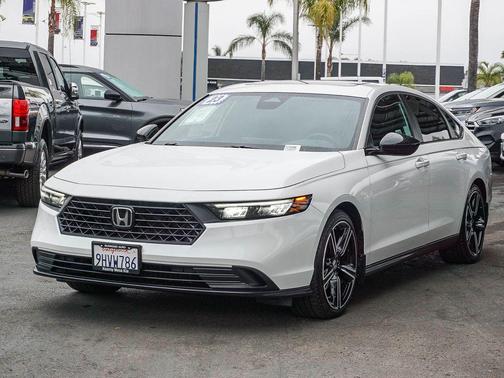 White 2023 Honda Accord Hybrid Sport