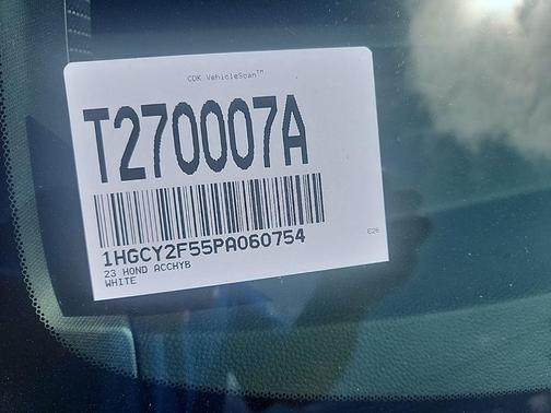 White 2023 Honda Accord Hybrid Sport