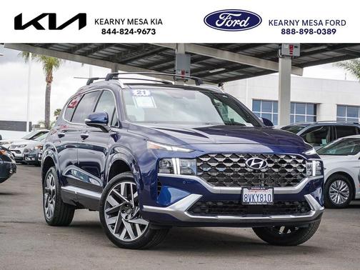 Stormy Blue 2021 Hyundai SANTA FE Calligraphy