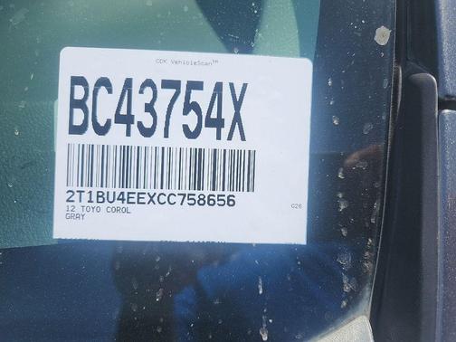 Magnetic Gray Metallic 2012 Toyota Corolla LE