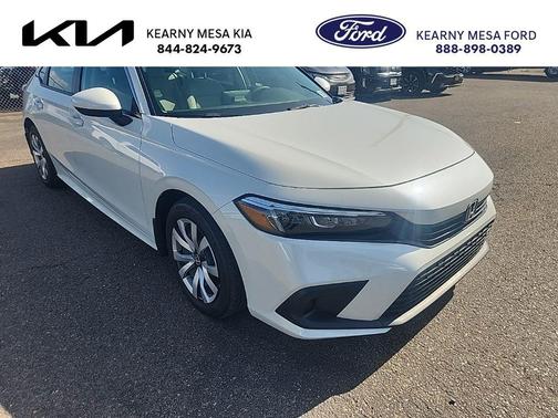 Platinum White Pearl 2023 Honda Civic LX