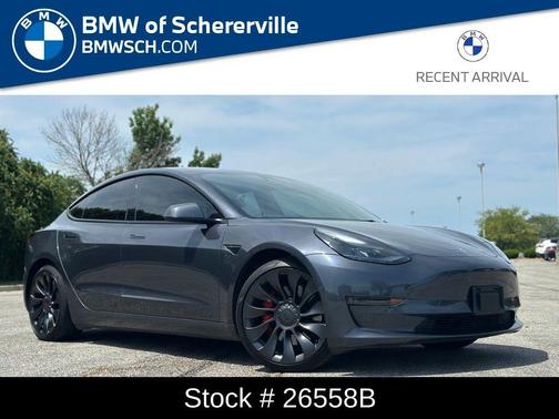 Midnight Silver Metallic 2022 Tesla Model 3 Performance
