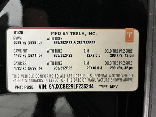 2020 Tesla Model X Long Range Dual Motor All-Wheel Drive