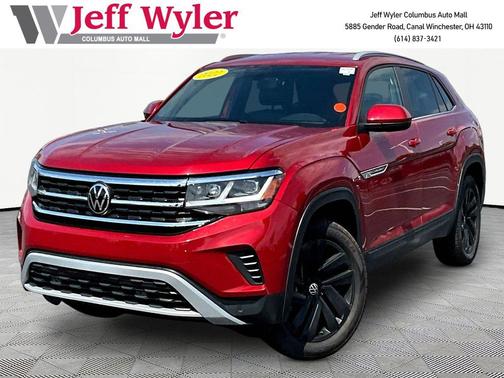 Red Metallic 2022 Volkswagen Atlas Cross Sport 3.6L V6 SE w/Technology
