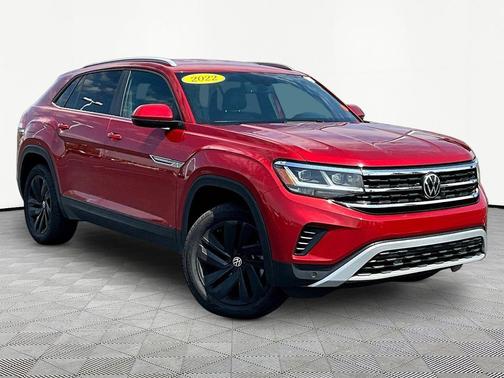 Red Metallic 2022 Volkswagen Atlas Cross Sport 3.6L V6 SE w/Technology