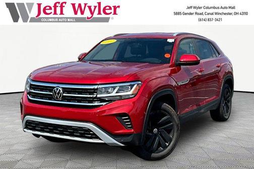 Red Metallic 2022 Volkswagen Atlas Cross Sport 3.6L V6 SE w/Technology
