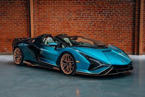 Blue 2021 Lamborghini Sian