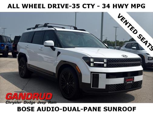 White 2025 Hyundai SANTA FE HEV Calligraphy