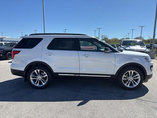 White Platinum Tri-Coat Metallic 2018 Ford Explorer XLT