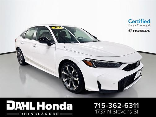 Solar Silver Metallic 2025 Honda Civic Hybrid Sport Touring