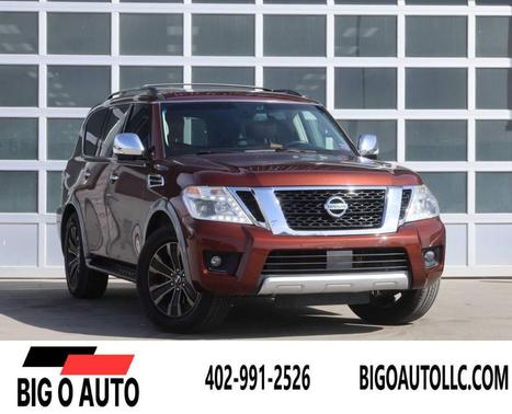 Burgundy 2017 Nissan Armada Platinum