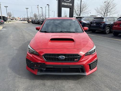 Pure Red 2021 Subaru WRX STI Limited w/Wing