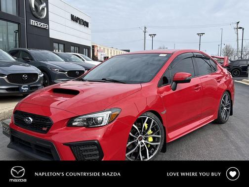 Pure Red 2021 Subaru WRX STI Limited w/Wing