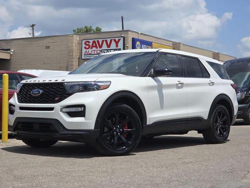 Star White Metallic Tri-Coat 2021 Ford Explorer ST