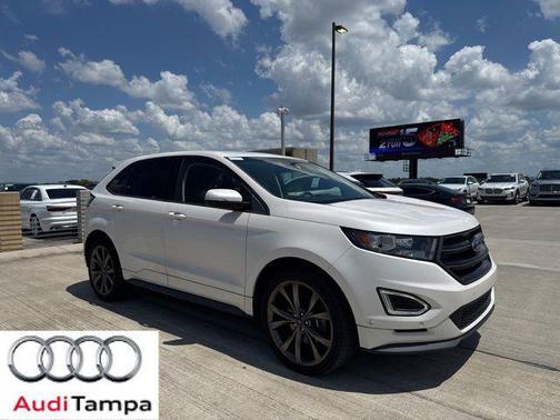 White Platinum Metallic Tri-Coat 2016 Ford Edge Sport