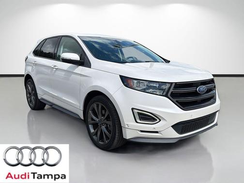 White Platinum Metallic Tri-Coat 2016 Ford Edge Sport