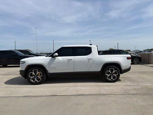Glacier White 2023 Rivian R1T Adventure Quad Motor Large Pack