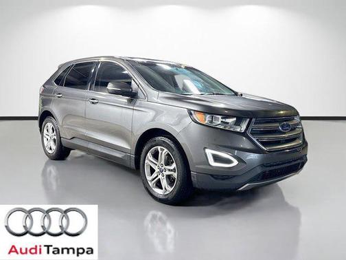 White Platinum Metallic Tri-Coat 2017 Ford Edge Titanium