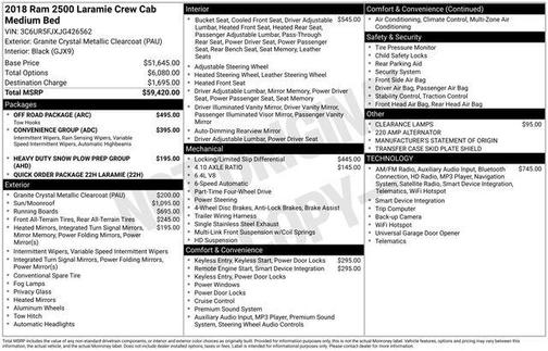 2018 RAM 2500 Laramie