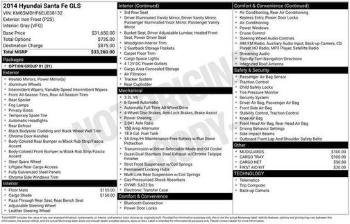 2014 Hyundai SANTA FE GLS