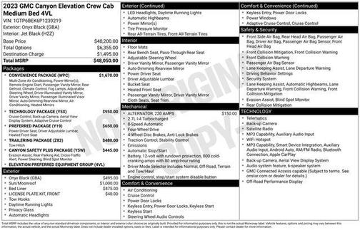 Onyx Black 2023 GMC Canyon Elevation