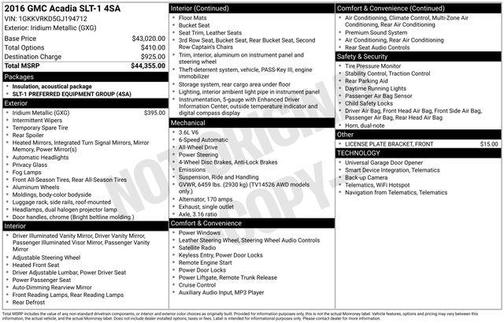 2016 GMC Acadia SLT-1