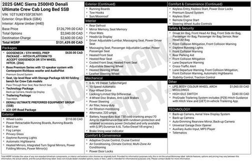 Onyx Black 2025 GMC Sierra 2500 Denali Ultimate
