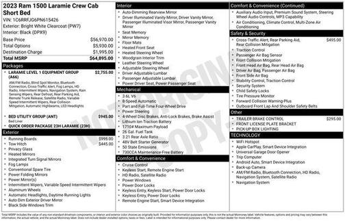 Bright White Clearcoat 2023 RAM 1500 Laramie