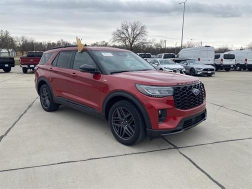Rapid Red Metallic Tinted Clearcoat 2025 Ford Explorer ST-Line