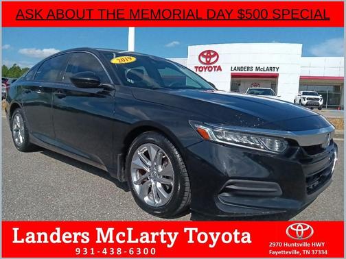 Black 2019 Honda Accord LX