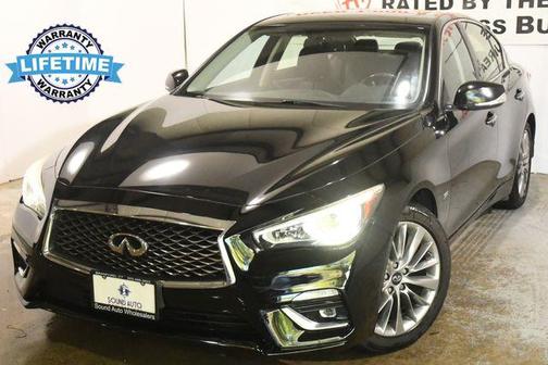 Black 2019 INFINITI Q50 3.0t LUXE