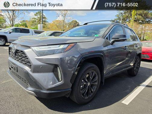 Magnetic Gray Metallic/Midnight Black Metallic 2025 Toyota RAV4 Hybrid SE