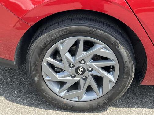 Red Metallic 2025 Hyundai ELANTRA HEV Blue