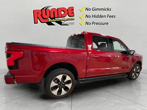 Red 2022 Ford F-150 Lightning