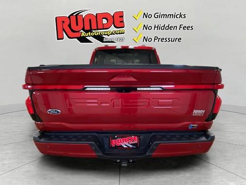 Red 2022 Ford F-150 Lightning