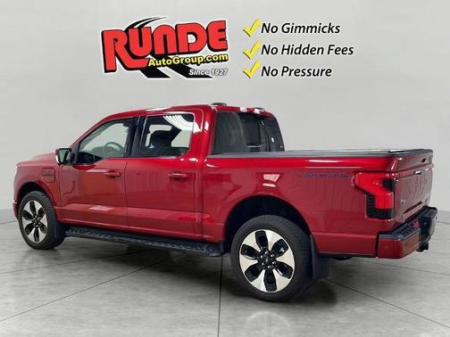 Red 2022 Ford F-150 Lightning