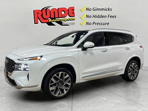 White 2022 Hyundai SANTA FE Calligraphy