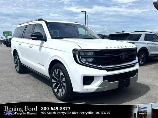 Star White Metallic Tri-Coat 2025 Ford Expedition Max Platinum