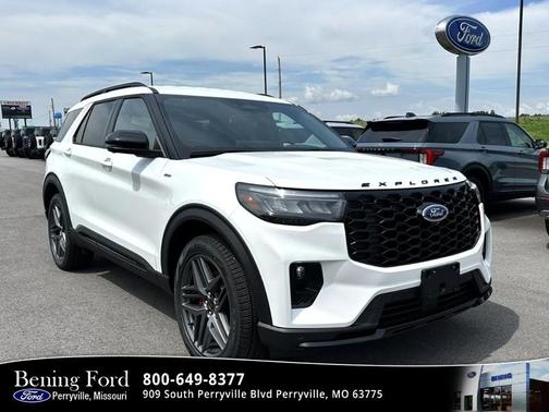 Star White Metallic Tri-Coat 2026 Ford Explorer ST-Line