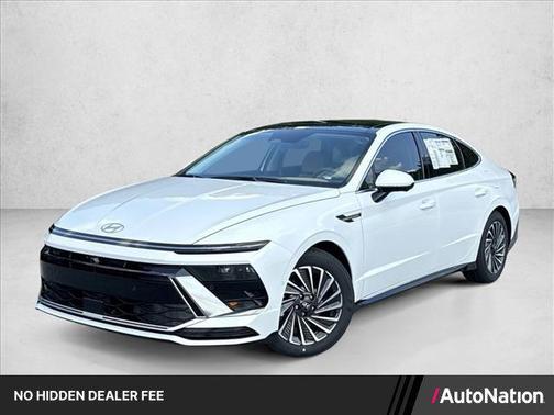Serenity White 2025 Hyundai SONATA Hybrid Limited