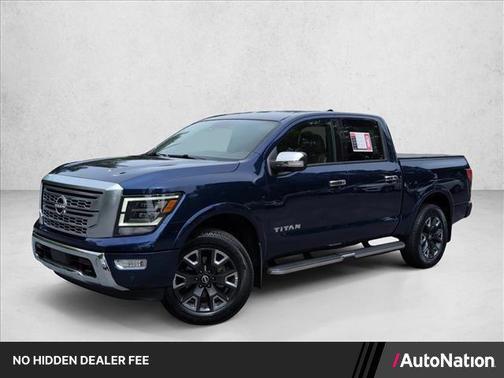 Deep Blue Pearl 2023 Nissan Titan Platinum Reserve