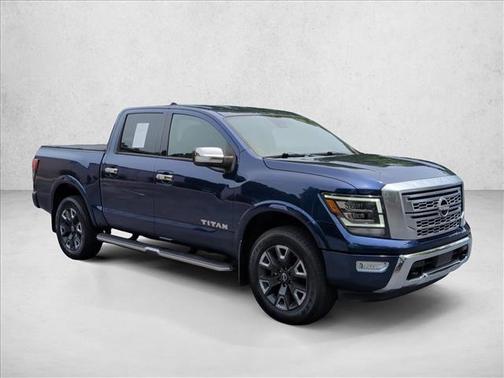 Deep Blue Pearl 2023 Nissan Titan Platinum Reserve